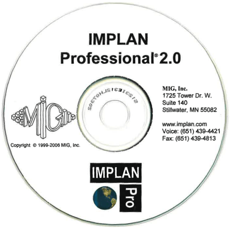 IMPLAN Pro Version 2.0 (1999 - 2006)