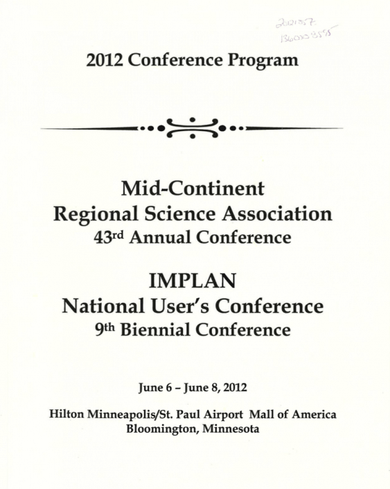 MCRSA 2012 Conference Program
