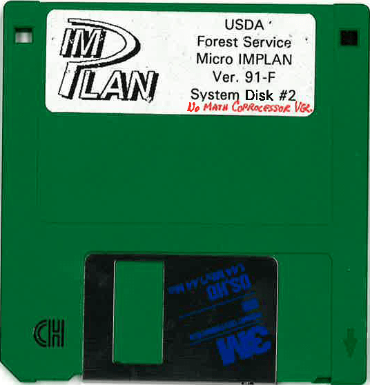 USDA Forest Service Micro IMPLAN Version 91-F (1994)